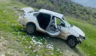 Diyarbakır’da korkutan kaza: Kulp yolunda araç takla attı