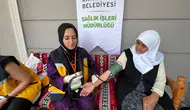 Diyarbakır'da kırsal mahalledeki kadınlara ücretsiz tansiyon ve şeker ölçümü