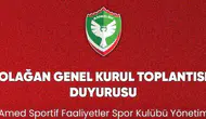 Amedspor Kulübü'nden genel kurul duyurusu: Tarih netleşti