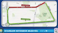 Diyarbakır'da sürücülere uyarı: İşlek bulvar ay sonuna kadar trafiğe kapatıldı