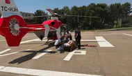 Şırnak'ta kolu kopan vatandaş helikopterle Diyarbakır'a sevk edildi