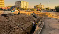 Silvan'daki kavşak projesi için eş zamanlı çalışma: Altyapı hazır hale getirildi