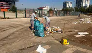 Amedspor'un maçı sonrası Diyarbakır Stadı çevresinde temizlik harekatı