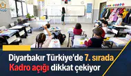 Diyarbakır Türkiye'de 7. sırada yer alıyor: Kadro açığı dikkat çekiyor