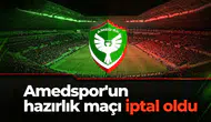 Amedspor'un oynayacağı hazırlık maçı iptal edildi: Sebebi netlik kazandı