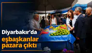 Diyarbakır'da eşbaşkanlar pazara indi: Esnaf tezgahın başında taleplerini iletti