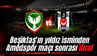 Beşiktaş'ın yıldızından Amedspor maçı sonrası itiraf: Benim yüzümden kaybettik