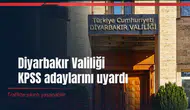 Diyarbakır Valiliği'nden KPSS adaylarına uyarı: Trafikte sıkıntı yaşanabilir