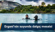 Ergani'nin suyunda dalgıç mesaisi: Izgaraları tıkayan birikintiler temizlendi
