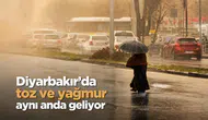 Diyarbakır'da hava aniden döndü: Toz ve yağmur aynı anda geliyor