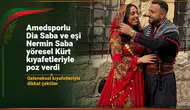 Amedsporlu Dia Saba ve eşi Nermin Saba yöresel Kürt kıyafetleriyle sosyal medyayı salladı