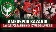 Amedspor kazandı, Samsunspor tarihinin en kötü rekorunu kırdı