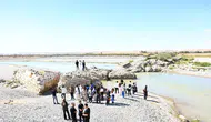 Dicle Üniversitesi öğrencileri Perpıra Köprüsü'nü inceledi
