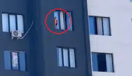 Diyarbakır Yenişehir'de yürekleri ağza getiren manzara 12'nci katta pencereye çıktı