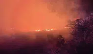 Lice'de ormanlık alanda gece vakti çıkan yangın tehdidi büyüyor Evlere yaklaşıyor