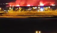 Kayapınar'da gece yarısı alevlere müdahale Kuru ot yangını yerleşime sıçramadan söndürüldü