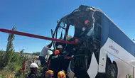 Diyarbakır Lice'de yolcu otobüsü şarampole uçtu Fis Ovası mevkiinde 2 yaralı var