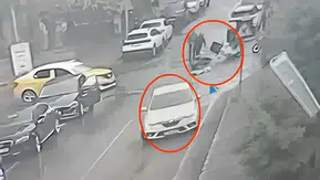 Diyarbakır'da otomobil ile motosiklet çarpıştı: Kaza ucuz atlatıldı