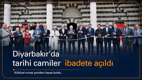 Diyarbakır ve Bingöl'de 6 vakıf eseri cami yeniden ibadete açıldı