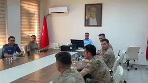 Dicle'de güvenlik gündemi Kaymakam Atış ilçe emniyet ve jandarma ile bir araya geldi