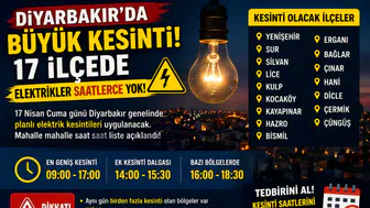 Diyarbakır’da büyük kesinti! 17 ilçede elektrikler saatlerce yok