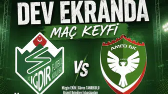 Iğdır FK Amedspor maçı için Diyarbakır'dan iki ilçeden dev ekran haberi geldi