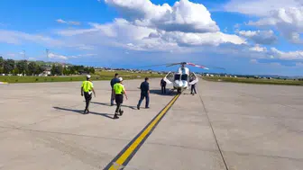 Diyarbakır'dan giden helikopter Batman'da trafiği havadan denetledi