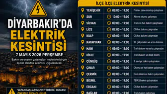 Diyarbakır’da elektrik kesintisi uyarısı: İlçe ilçe liste
