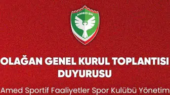 Amedspor Kulübü'nden genel kurul duyurusu: Tarih netleşti