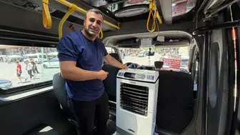 Diyarbakır'da kavurucu sıcaklara karşı minibüste sulu klima dönemi Yolcular çok memnun