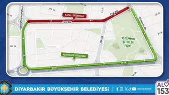 Diyarbakır'da sürücülere uyarı: İşlek bulvar ay sonuna kadar trafiğe kapatıldı