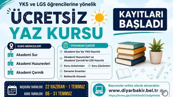 Diyarbakır'da öğrencilere müjde: Ücretsiz yaz kursları başlıyor