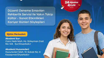 Diyarbakır'da ücretsiz YKS-LGS desteği: Başvurular başladı, son tarih belli oldu