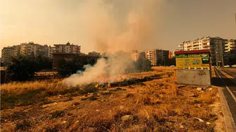 Diyarbakır'da okul önünde anız yangını: Facia son anda önlendi