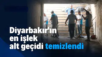 Diyarbakır'ın en işlek alt geçidi temizlendi: Vatandaş rahat nefes aldı