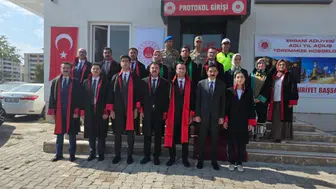 Ergani'de yeni adli yıl başladı: Kaymakam Yalçın, Başsavcı Gül ve adliye çalışanları buluştu