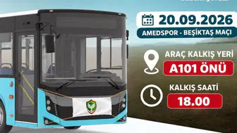 Diyarbakır'da belediye Amedspor Beşiktaş maçı için ücretsiz otobüs kaldırıyor