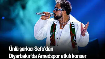 Diyarbakır'da konser veren Sefo'dan anlamlı hareket: Amedspor atkısıyla coşturdu
