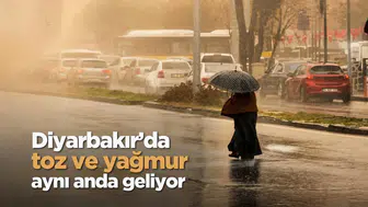 Diyarbakır'da hava aniden döndü: Toz ve yağmur aynı anda geliyor