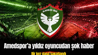Amedspor'a yıldız oyuncudan şok haber: Bir kez daha sakatlandı