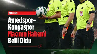 Amedspor Konyaspor maçında hakem Ergün düdük çalacak: TFF duyurdu