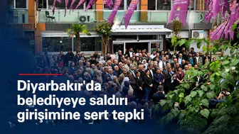 Diyarbakır'da belediyeye saldırı girişimine sert tepki: Eşbaşkanlar ve vekiller katıldı