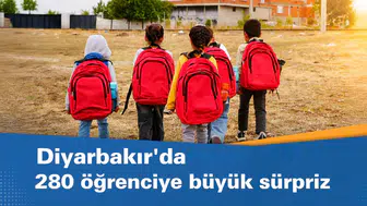 Diyarbakır'da 280 öğrenciye büyük sürpriz: İçi dolu çantalarına kavuştular