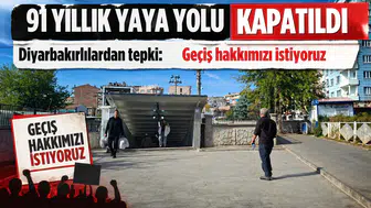 91 yıllık yaya yolu kapatıldı: Diyarbakırlılardan "Geçiş hakkımızı istiyoruz" tepkisi