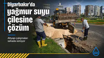 Diyarbakır'da yağmur suyu çilesine çözüm: Mahabad Bulvarı'na 120 metre yeni hat