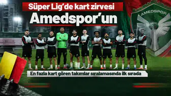 Süper Lig'de en fazla kart gören takımlar sıralamasında Amedspor zirvede