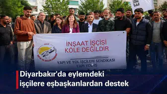 Diyarbakır'da 8 gündür eylem yapan işçilere eşbaşkanlardan destek
