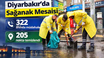 Diyarbakır'da sağanak mesaisi: 322 çağrıya anında müdahale, 205 nokta temizlendi