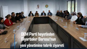 DEM Parti heyetinden Diyarbakır Barosu'nun yeni yönetimine tebrik ziyareti
