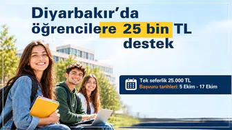 Diyarbakır'da öğrencilere 25 bin TL eğitim desteği: Başvurular başladı